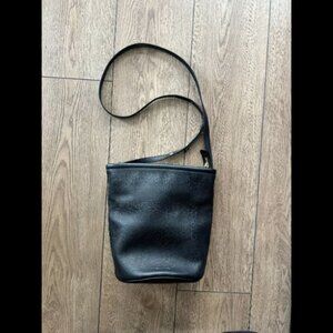 Mansur Gavriel Pebbled Calfskin Zip Bucket Bag Black